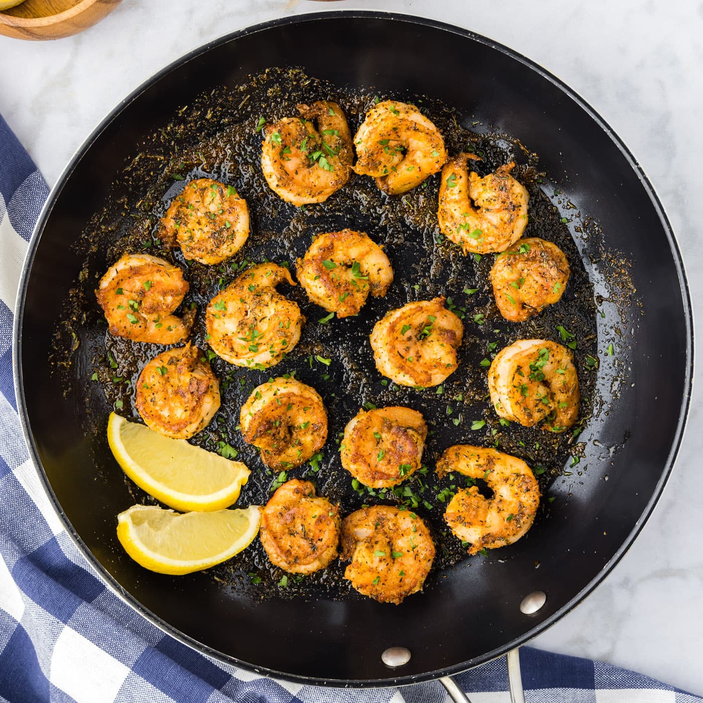 Skillet of Cajun Shrimp