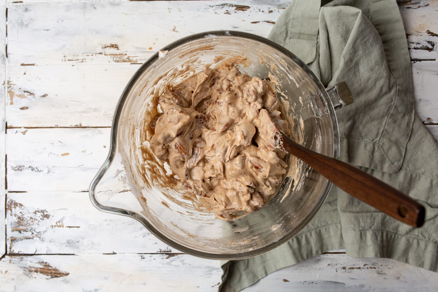 pecans mixed with cinnamon sugar coating