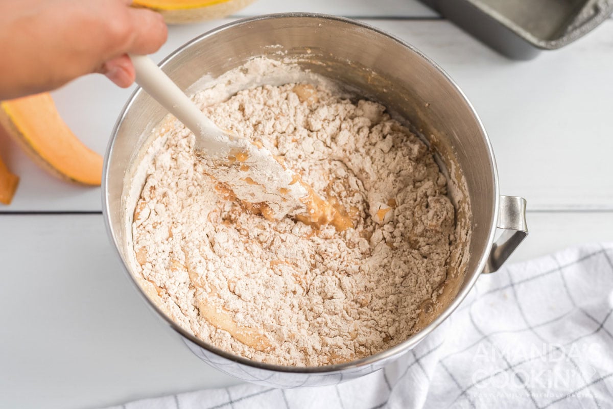 stirring quick bread batter