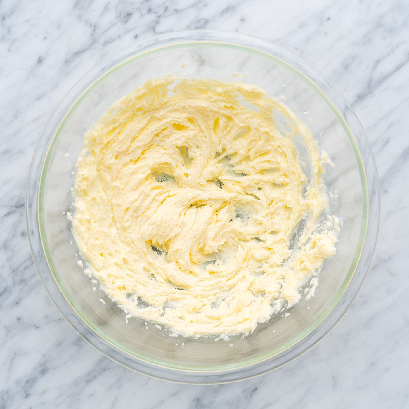 butter and sugar cream together in a bowl