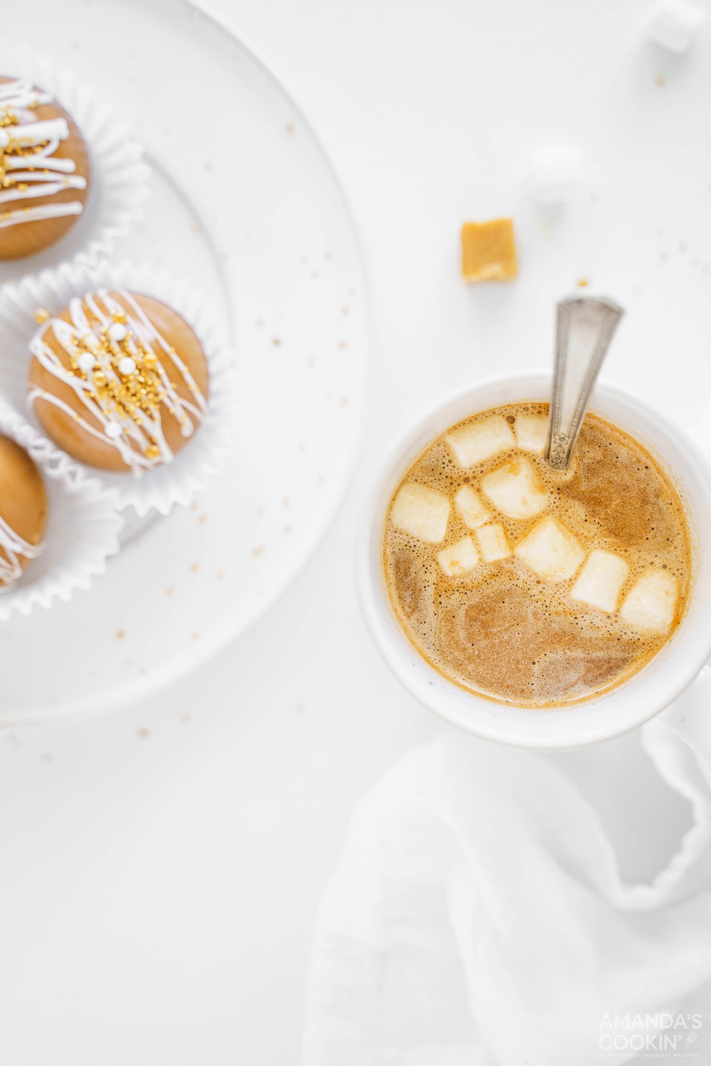 mug of caramel hot cocoa