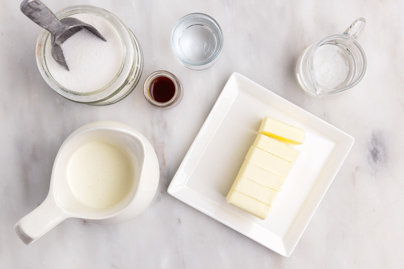 Caramel Sauce ingredients