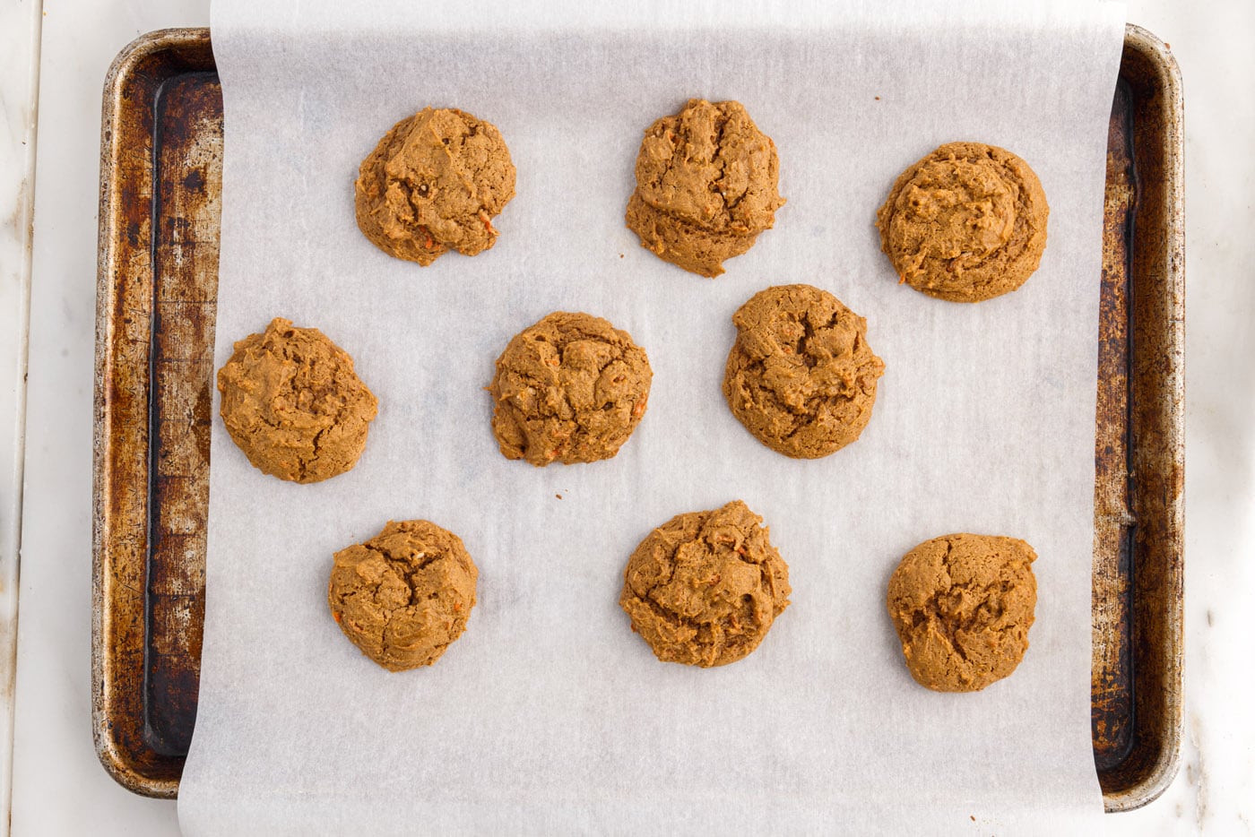 baked cake mix carrot cake cookies