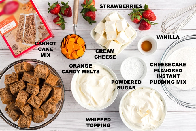 ingredients you need for carrot cake trifle