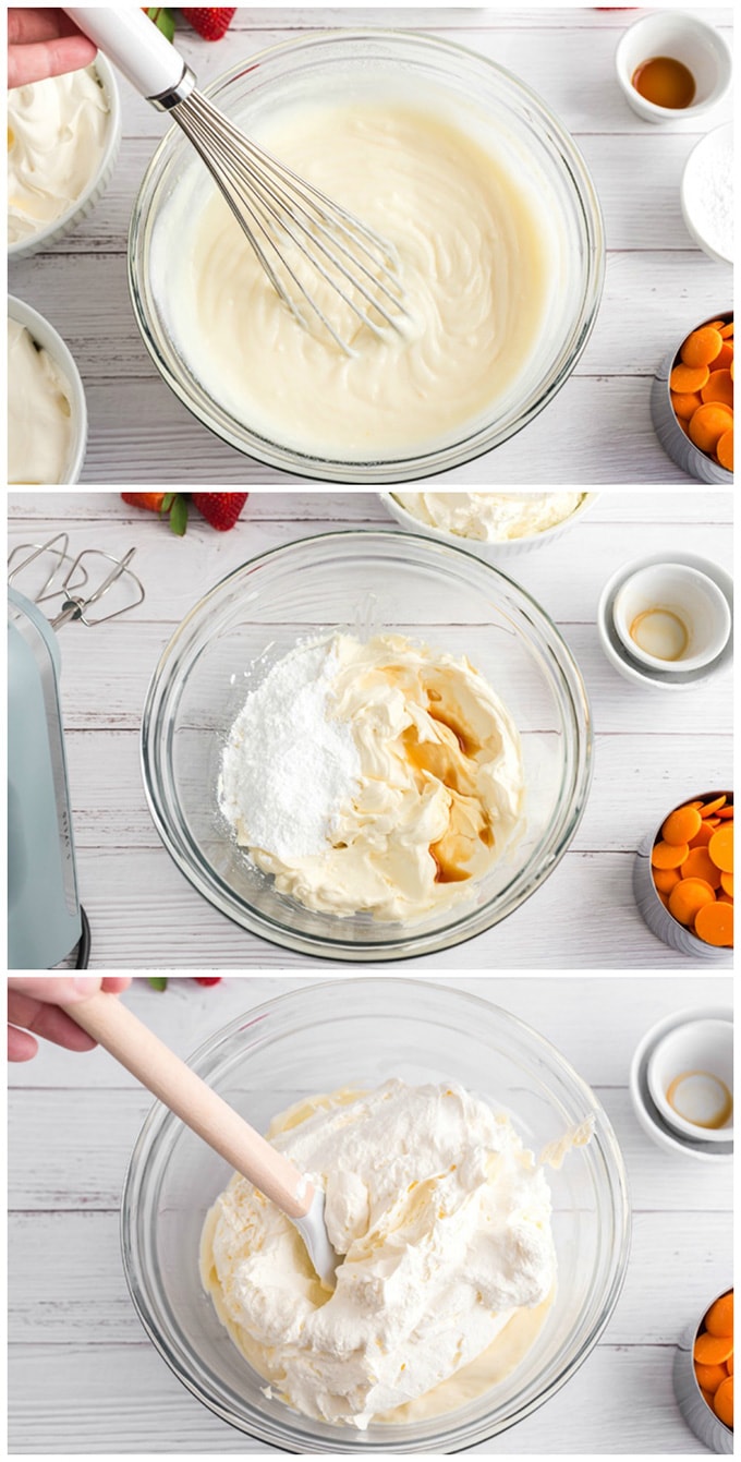 preparing pudding and topping