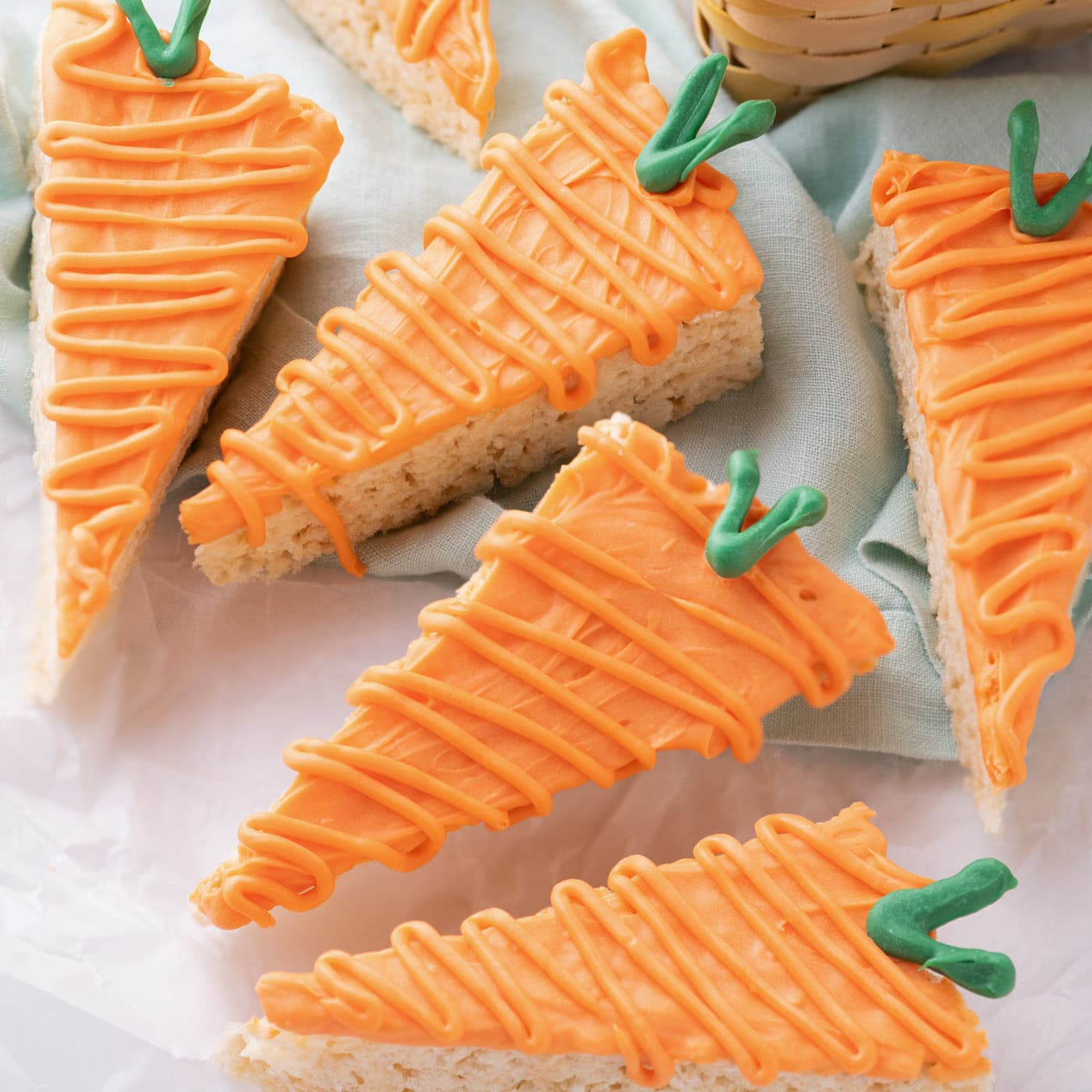 Close up photo of Carrot Rice Krispy Treats