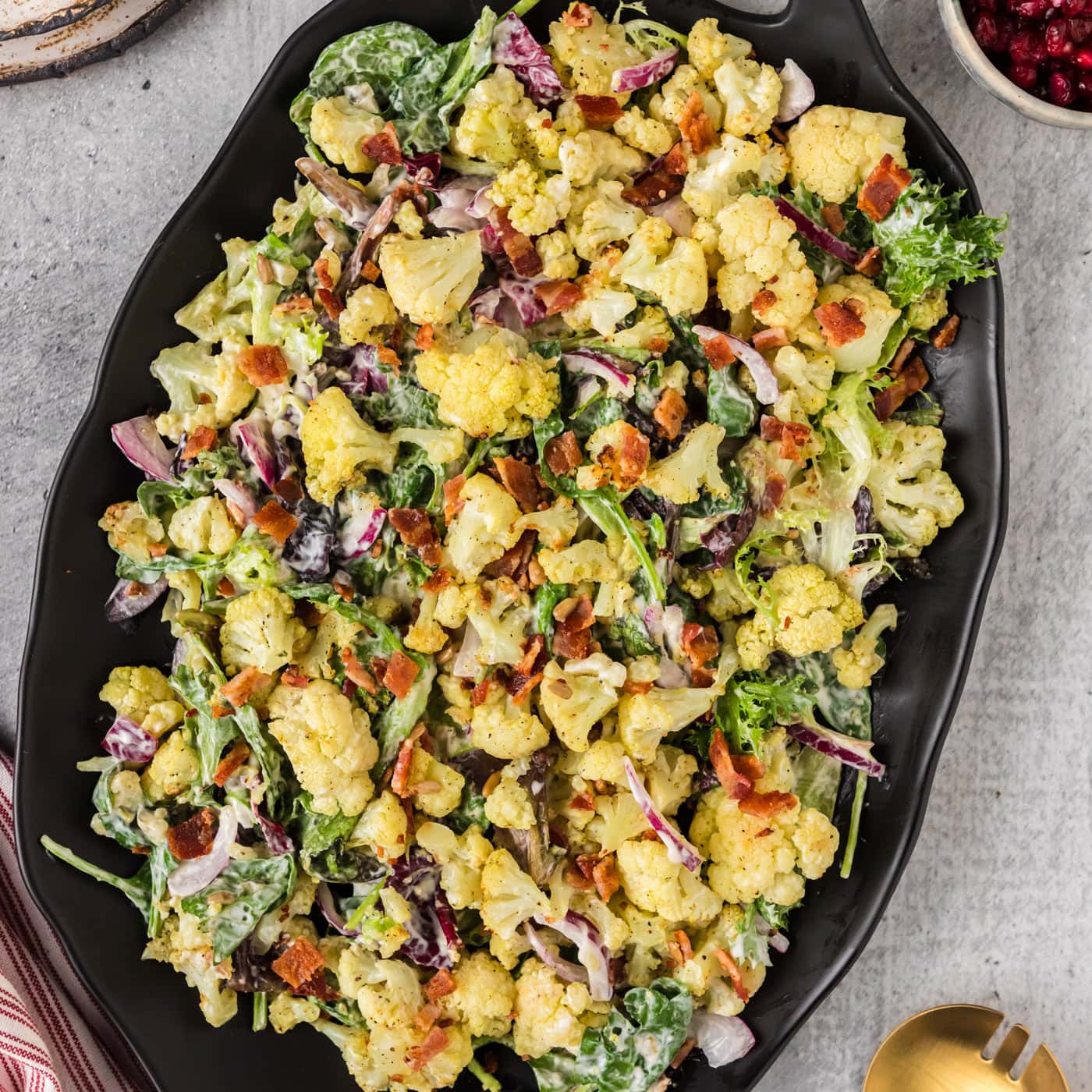 Platter of Cauliflower Salad