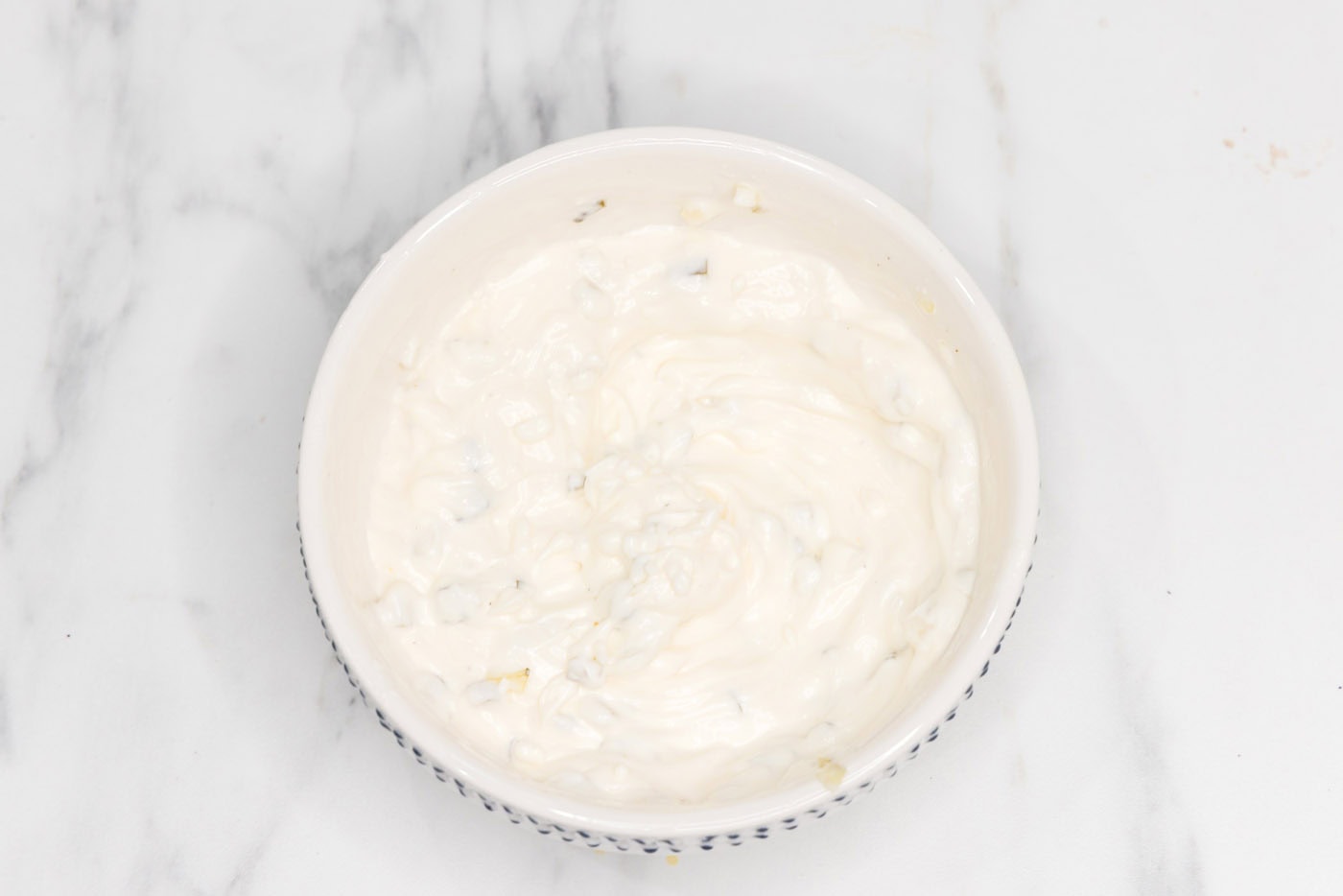 creamy cauliflower salad dressing in a bowl
