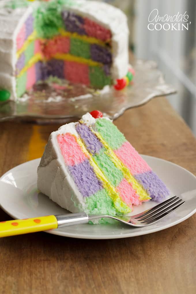 Checkerboard Cake for Easter