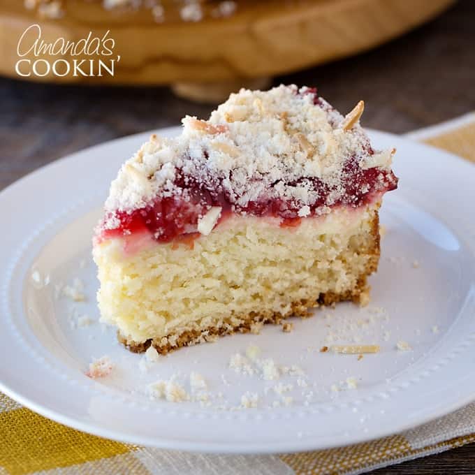 slice of coffee cake on a plate