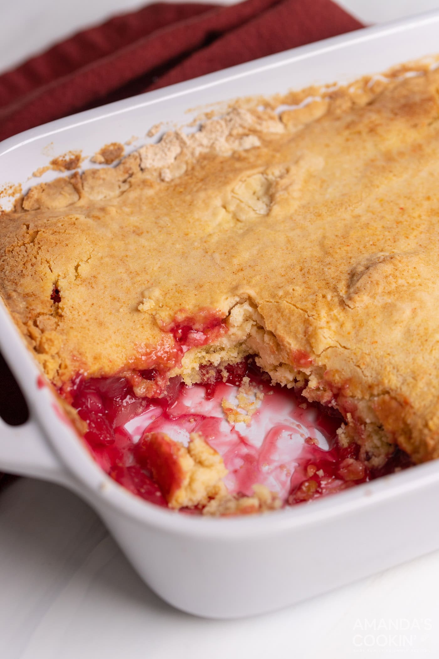 pan of Cherry Pineapple Dump Cake
