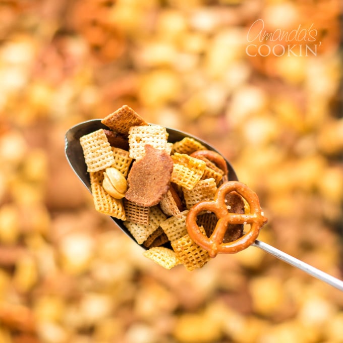 spoonful of chex mix