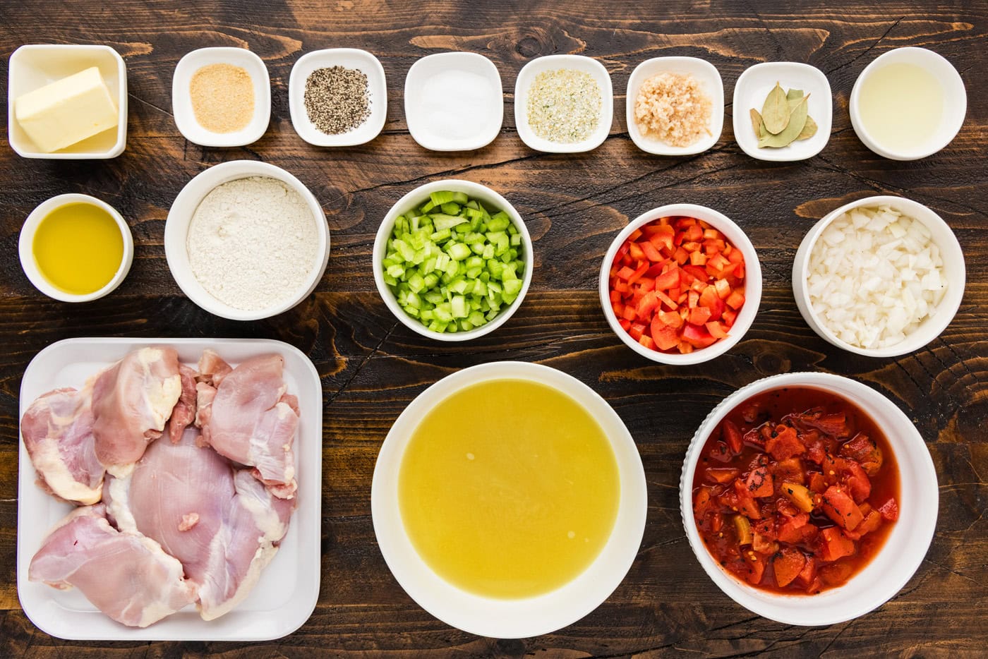 Ingredients for Chicken Etouffee