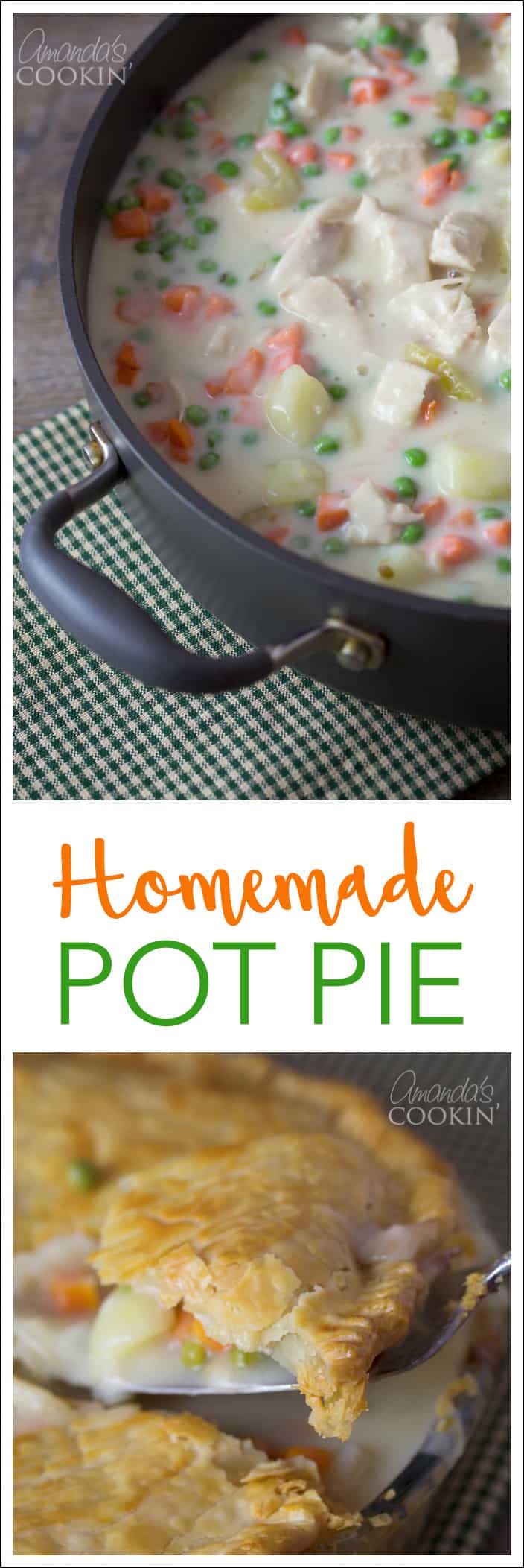 Delicious Homemade Pot Pie: Chicken or Turkey, perfect for leftovers