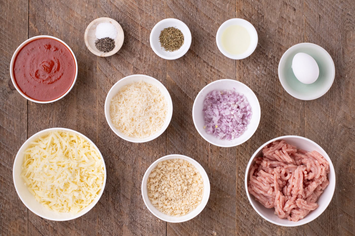 Ingredients for Chicken Parmesan Meatballs