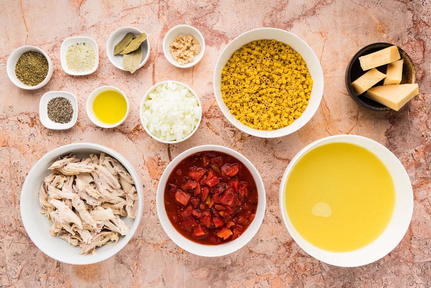 Ingredients for Chicken Parmesan Soup