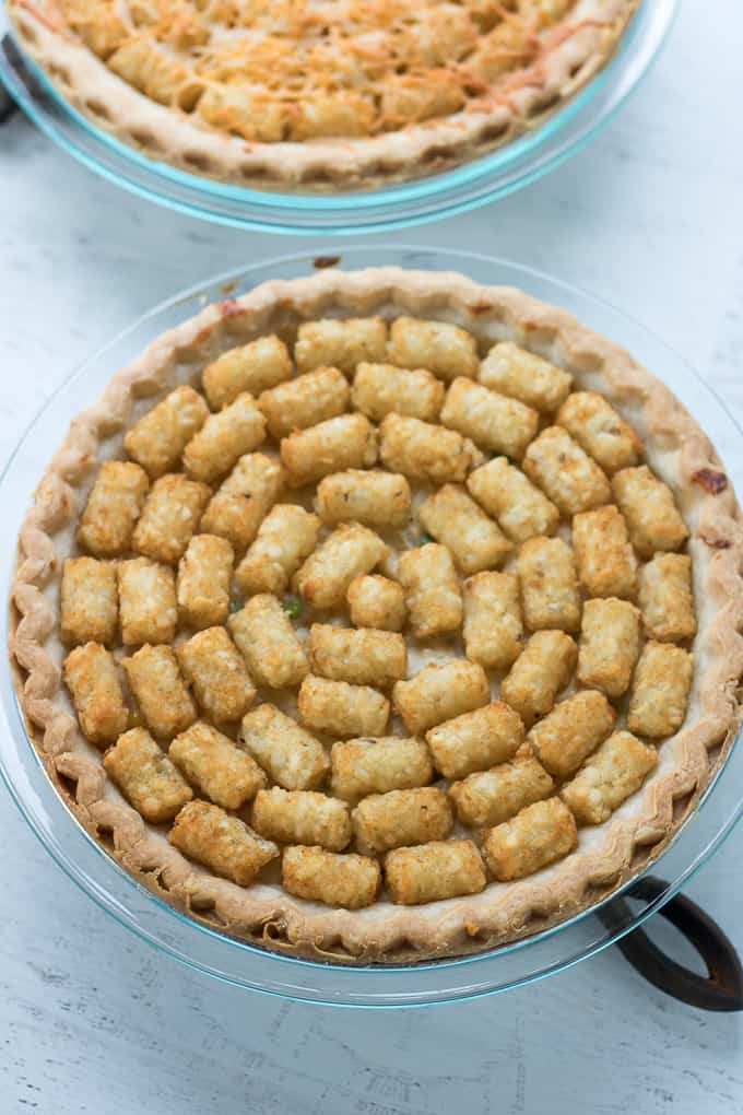 Chicken Pot Pie Tater Tot Casserole