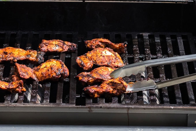 cooking chicken thighs on grill