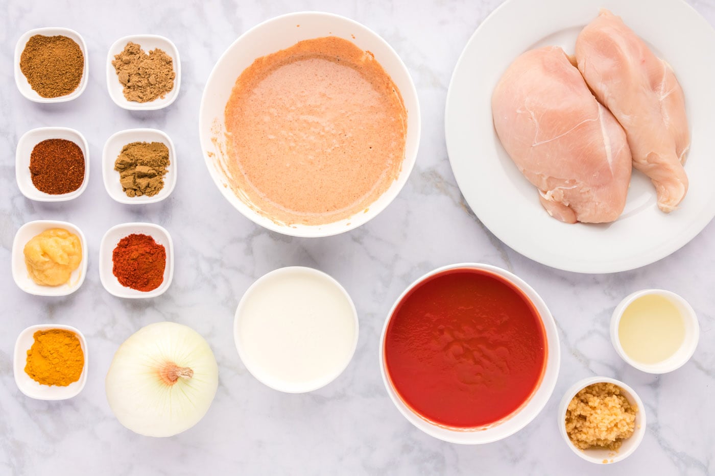 Ingredients for Chicken Tikka Masala