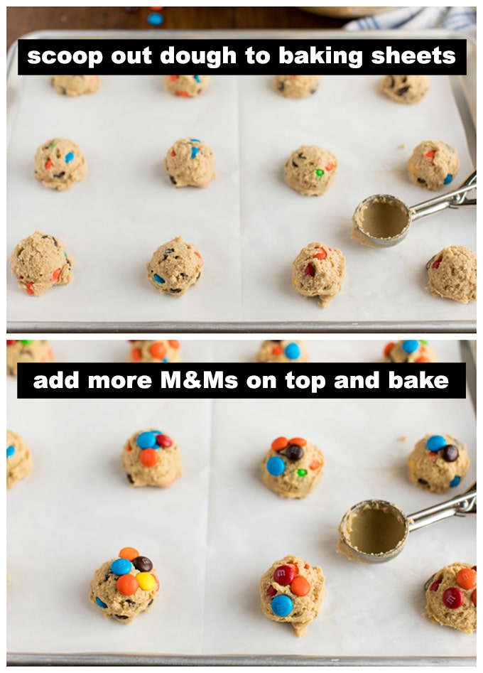 scooping the cookies