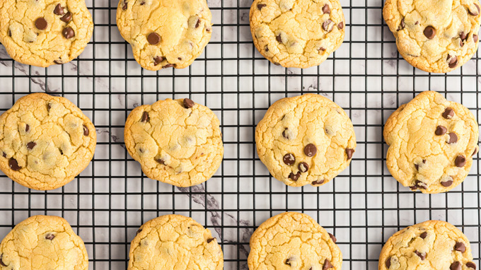 cooling rack of cookies