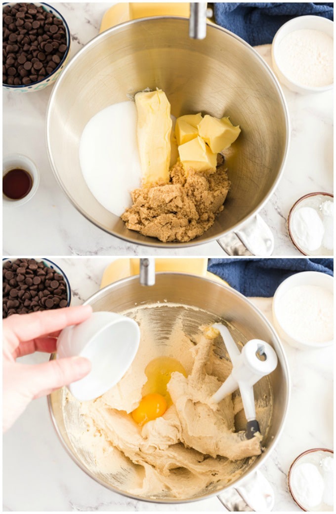 mixing cookie dough
