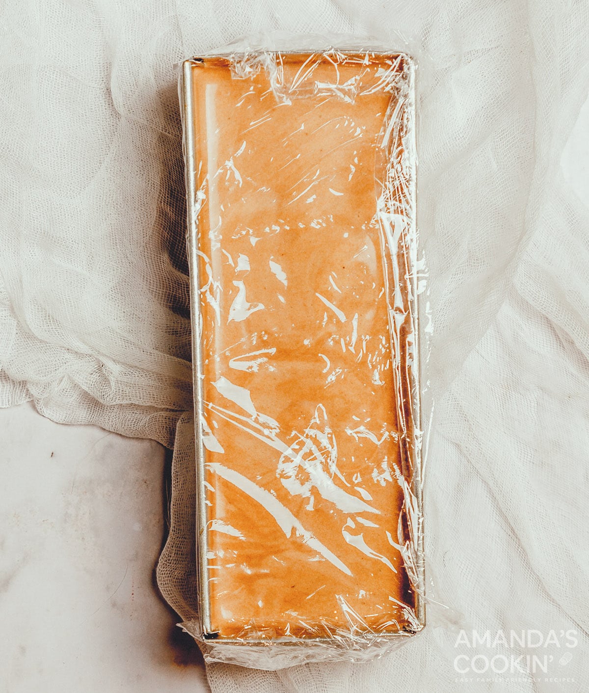 plastic wrap on ice cream container