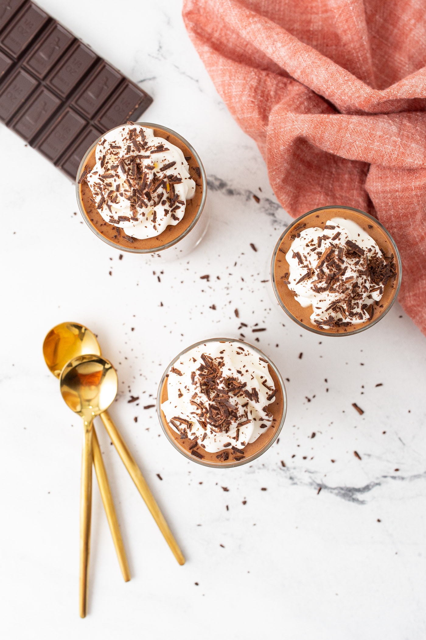 overhead shot of Chocolate Mousse