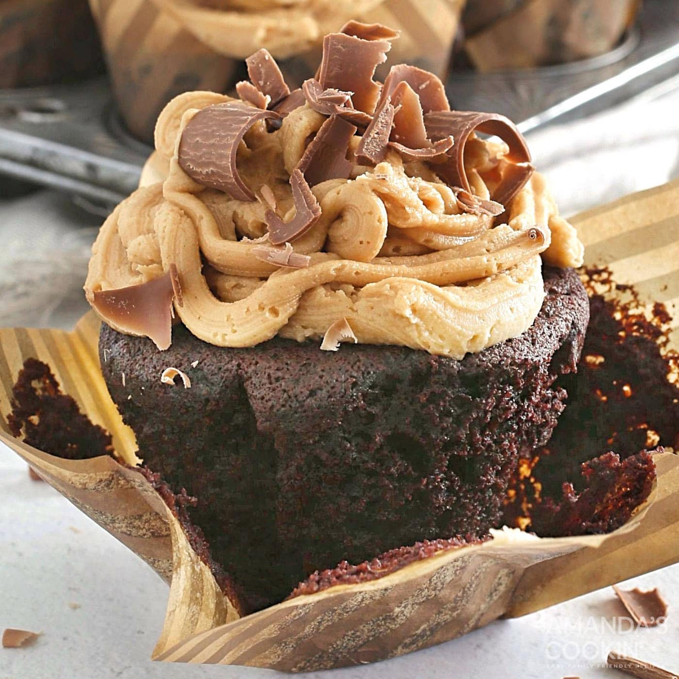 Chocolate Peanut Butter Cupcakes