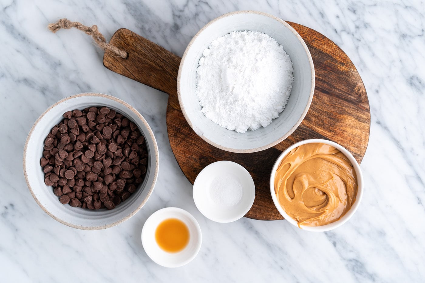 Ingredients for Chocolate Peanut Butter Hearts