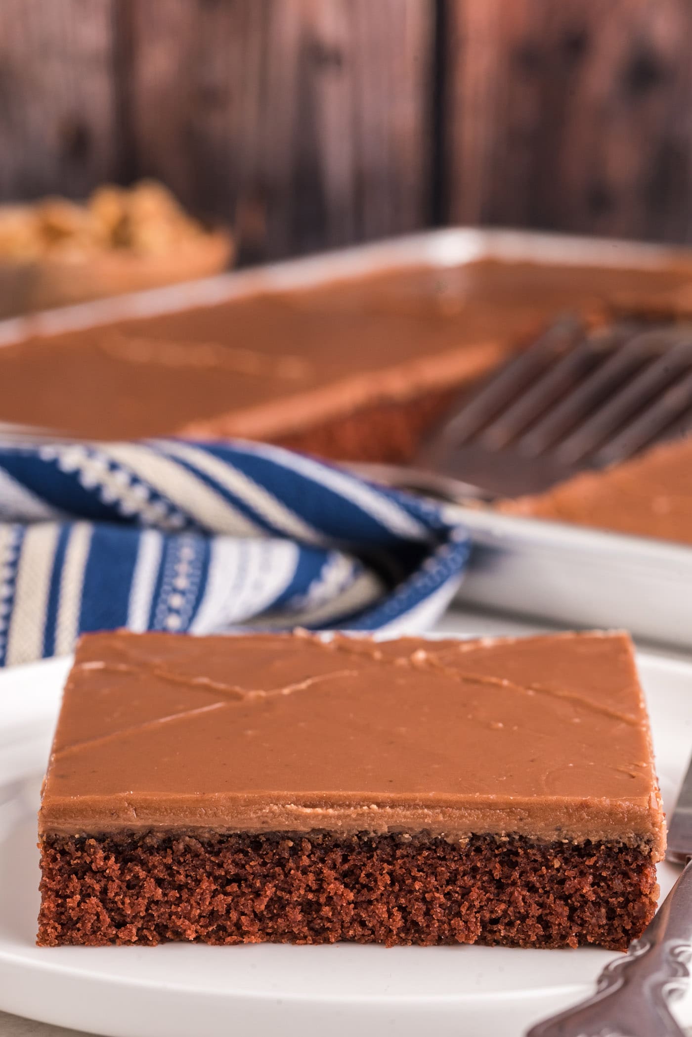 slice of Chocolate Texas Sheet Cake