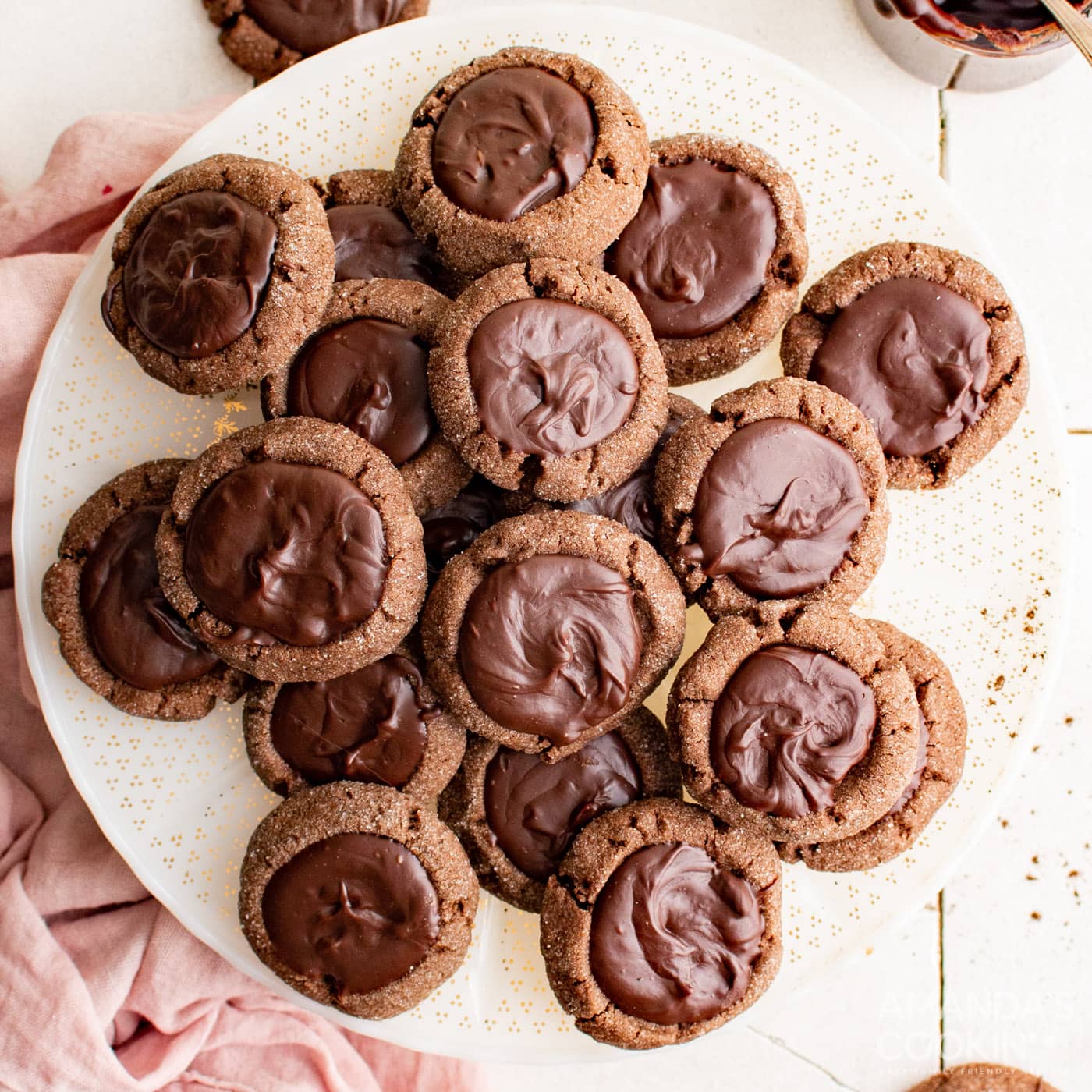 Chocolate Thumbprint Cookies
