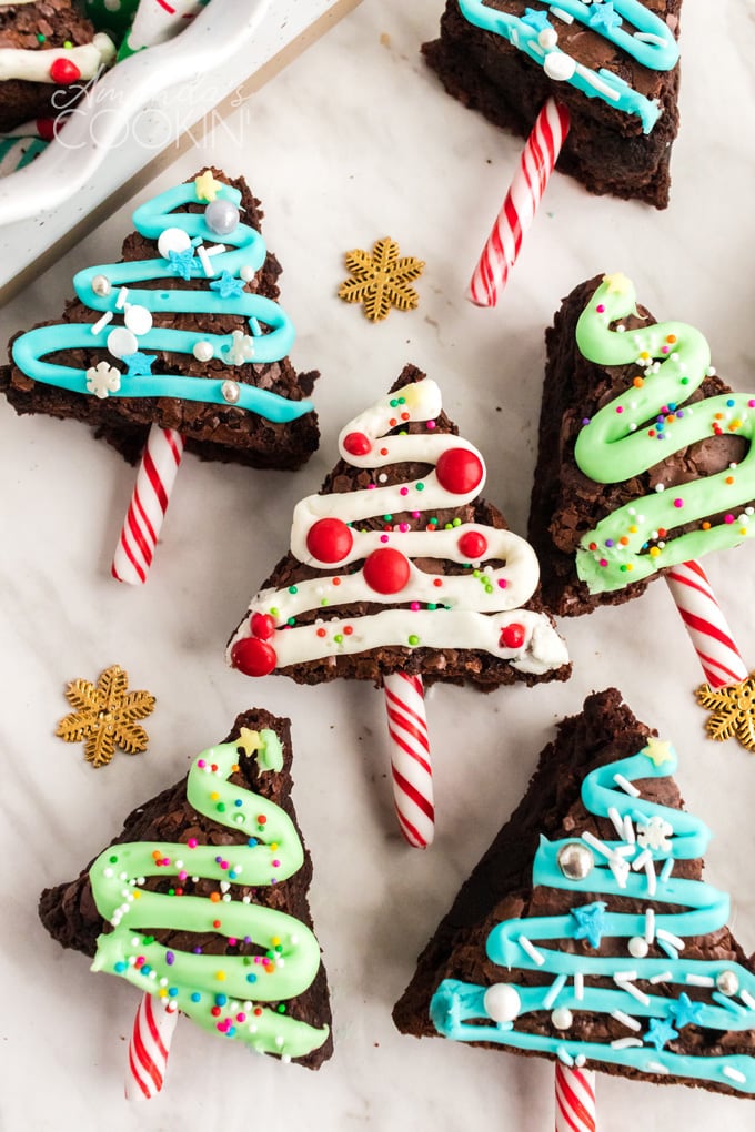 CHRISTMAS TREE BROWNIES