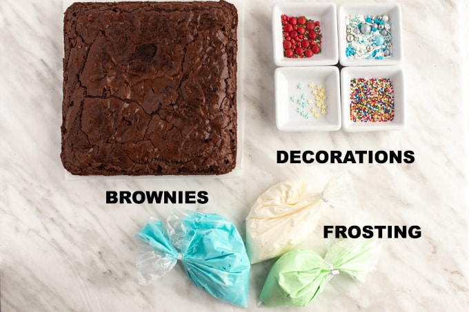 ingredients for brownie trees