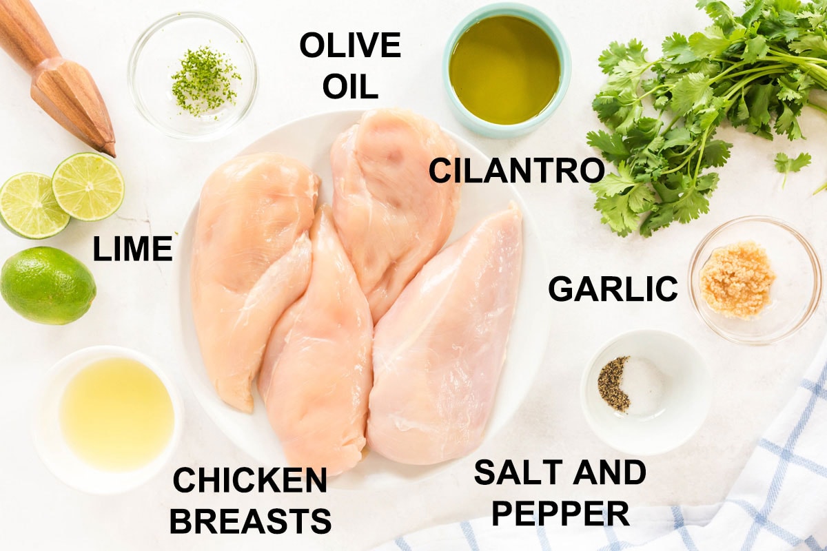 labeled ingredient photo for cilantro lime chicken