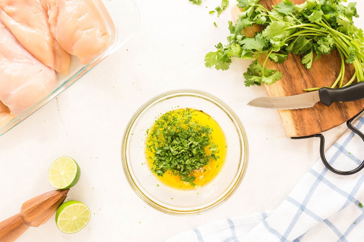 marinade ingredients in a small bowl