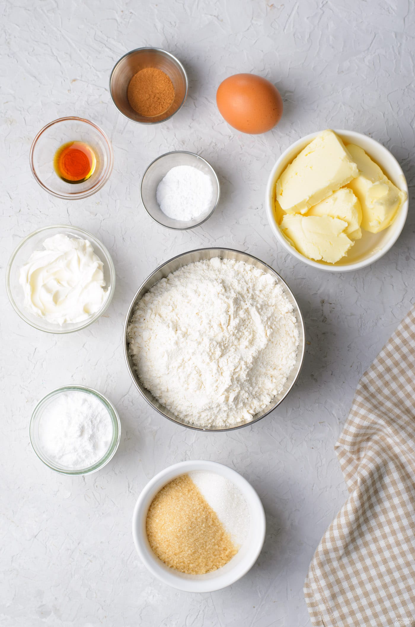 ingredients for cinnamon roll cookies