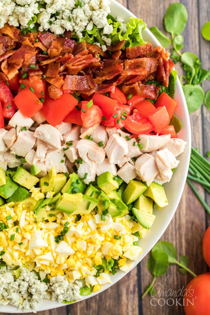 close up of cobb salad