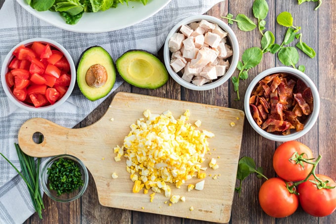 ingredients for cobb salad