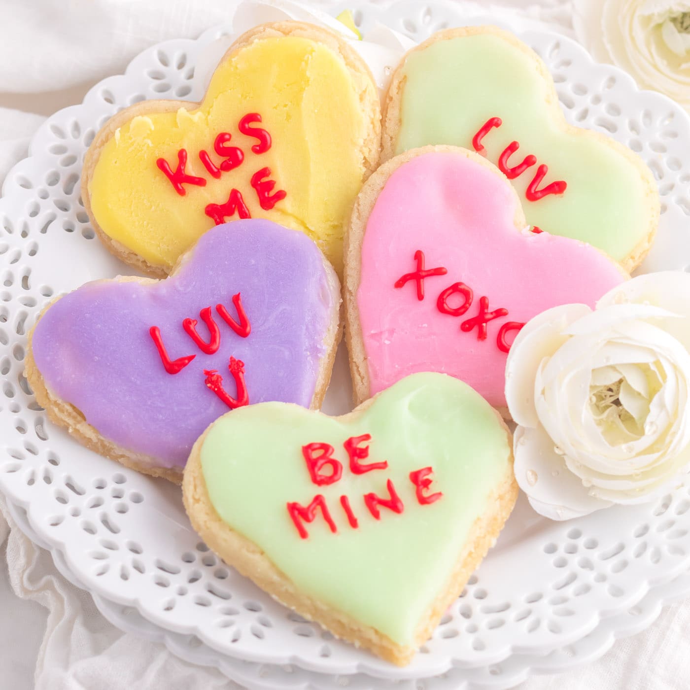 Conversation Heart Cookies