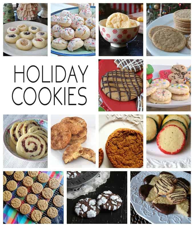 Photos of different cookie recipes.