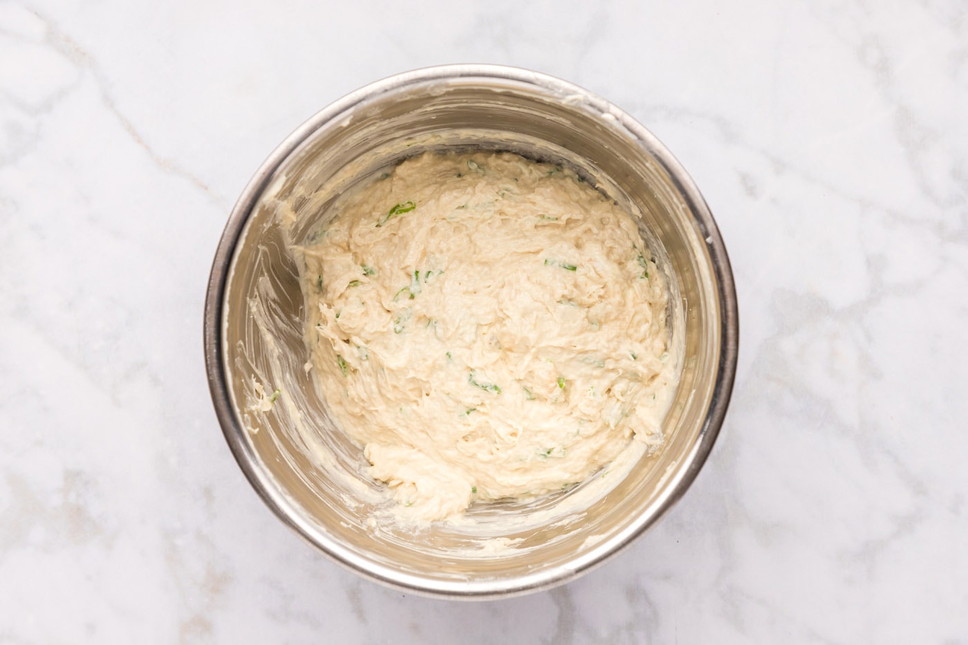 crab filling for rangoons in a bowl