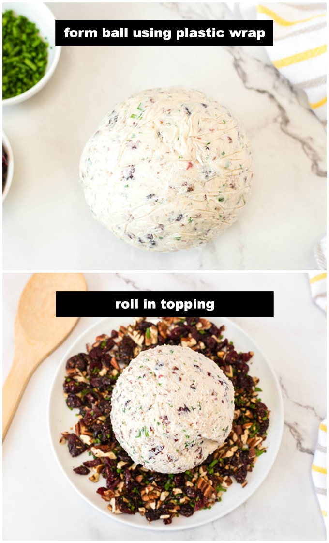 rolling up cheese ball