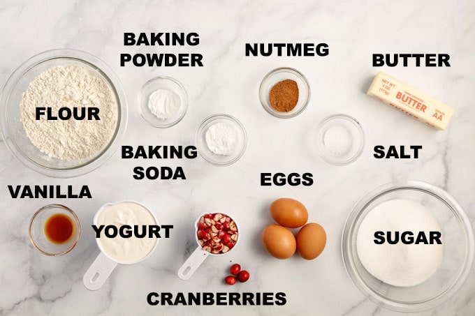 coffee cake ingredient illustration