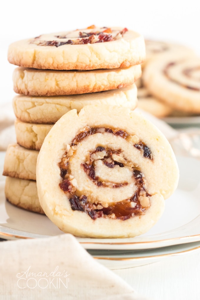 stacked spiral cookies