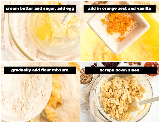 steps making the cookies dough