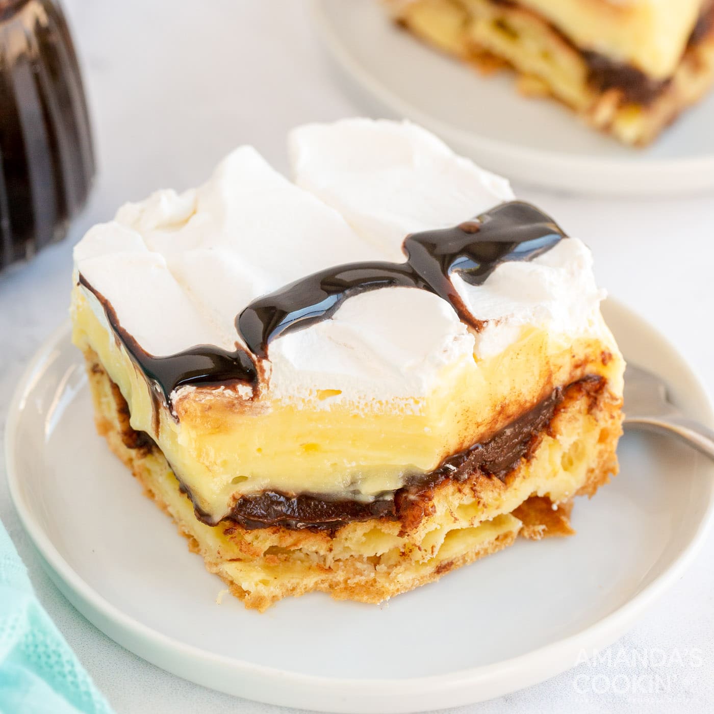 Cream Puff Chocolate Eclair Cake