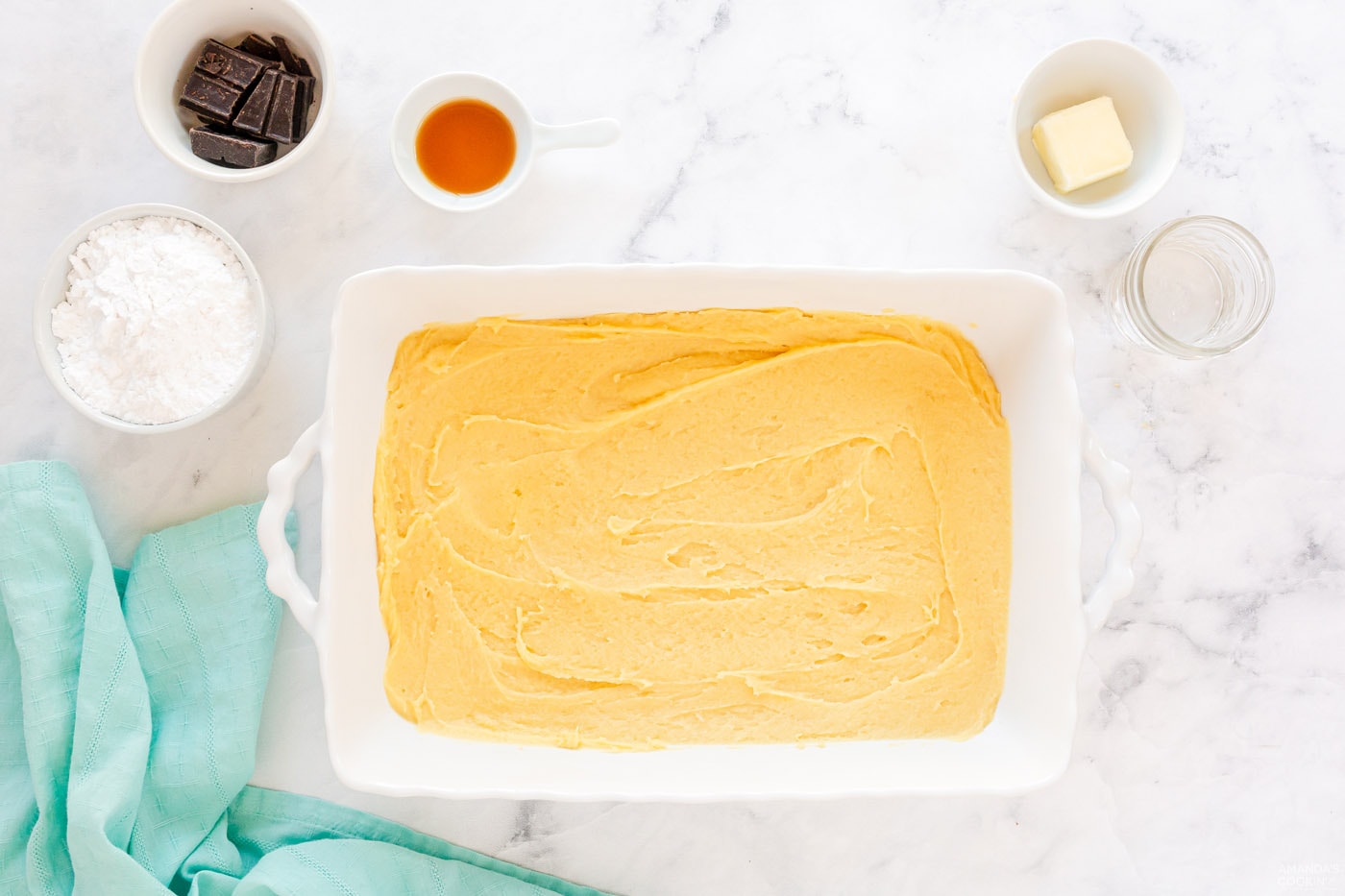 spread dough onto bottom of a 13x9 pan