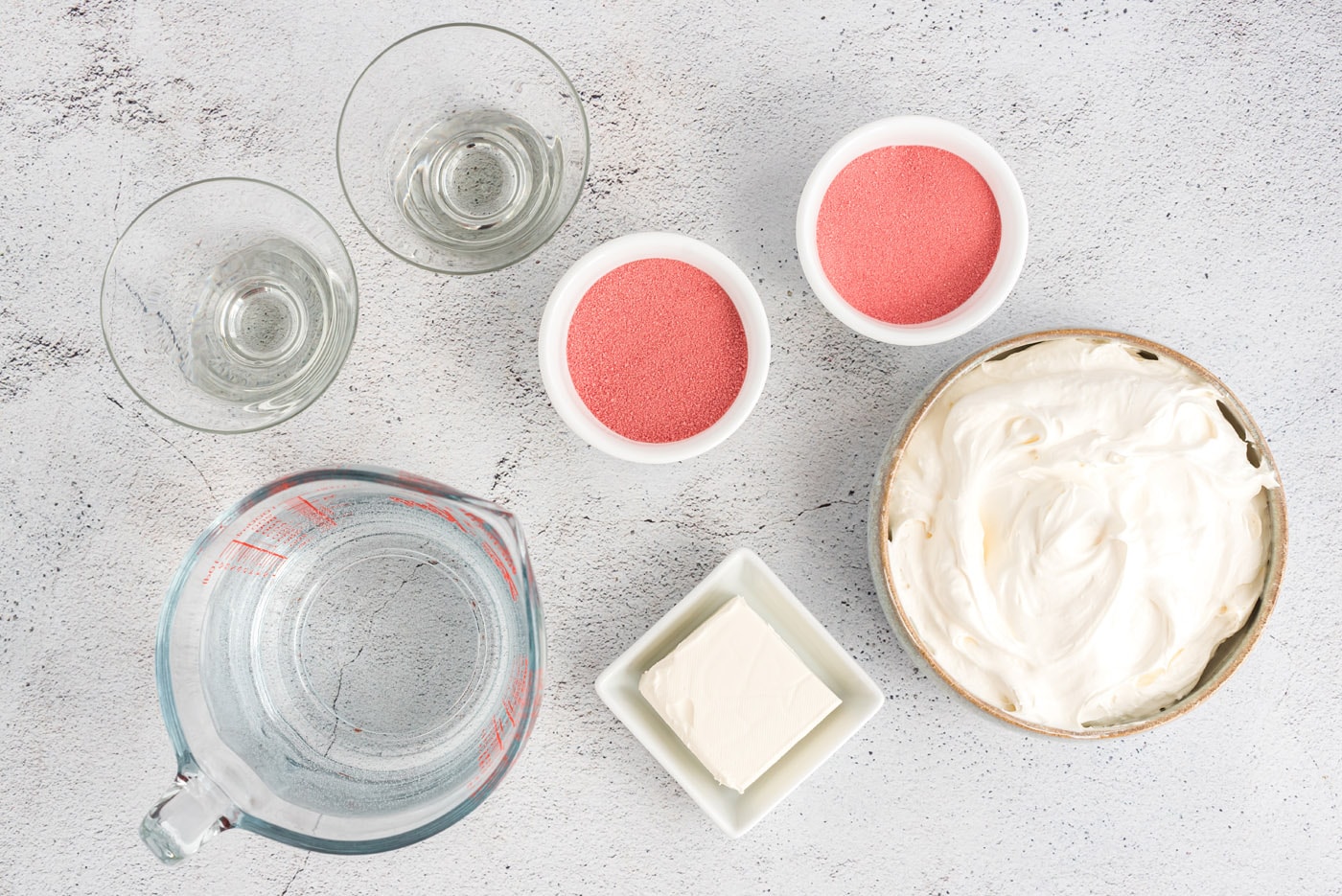 Raspberry Jell-O Parfaits ingredients