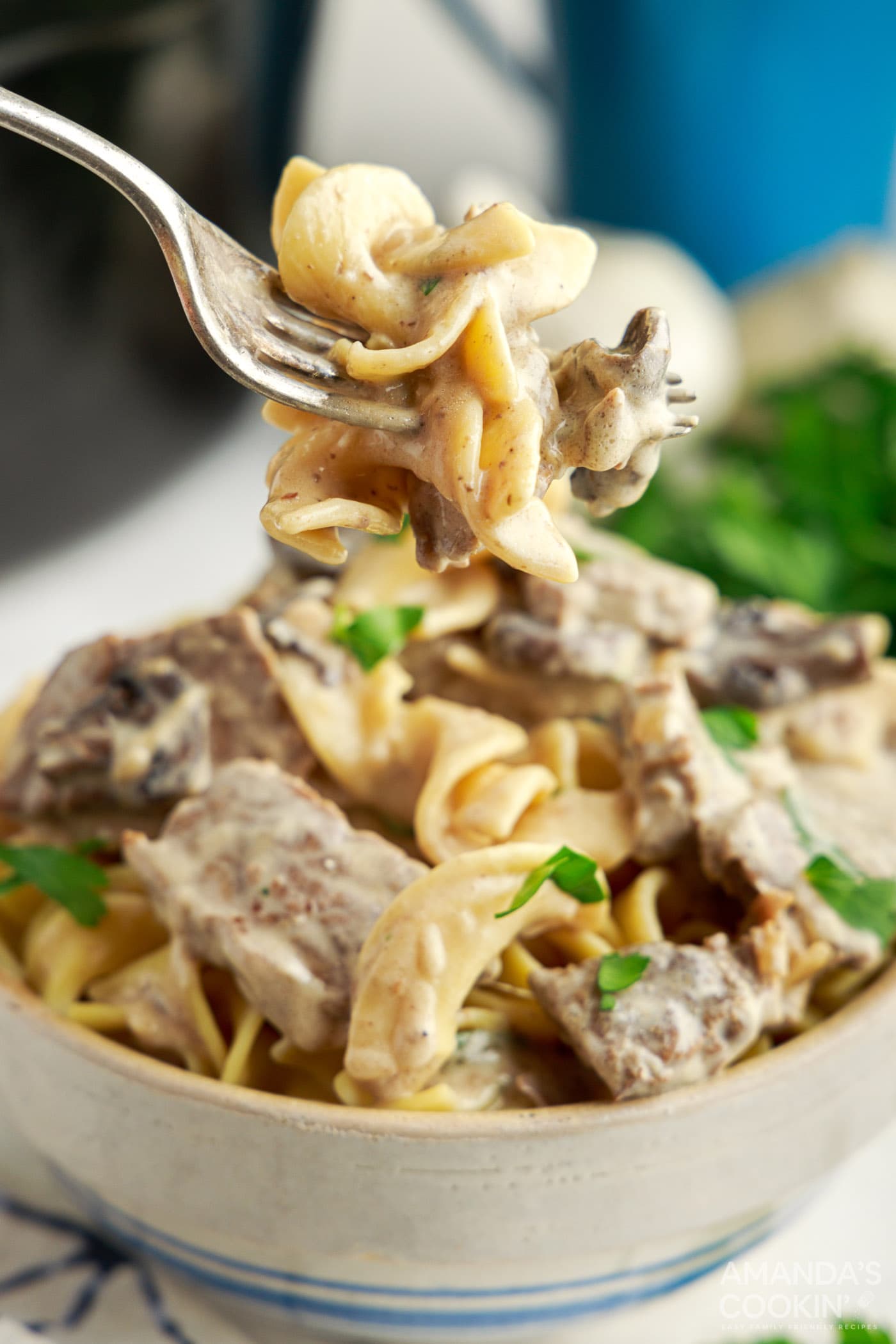 fork of Crockpot Beef Stroganoff